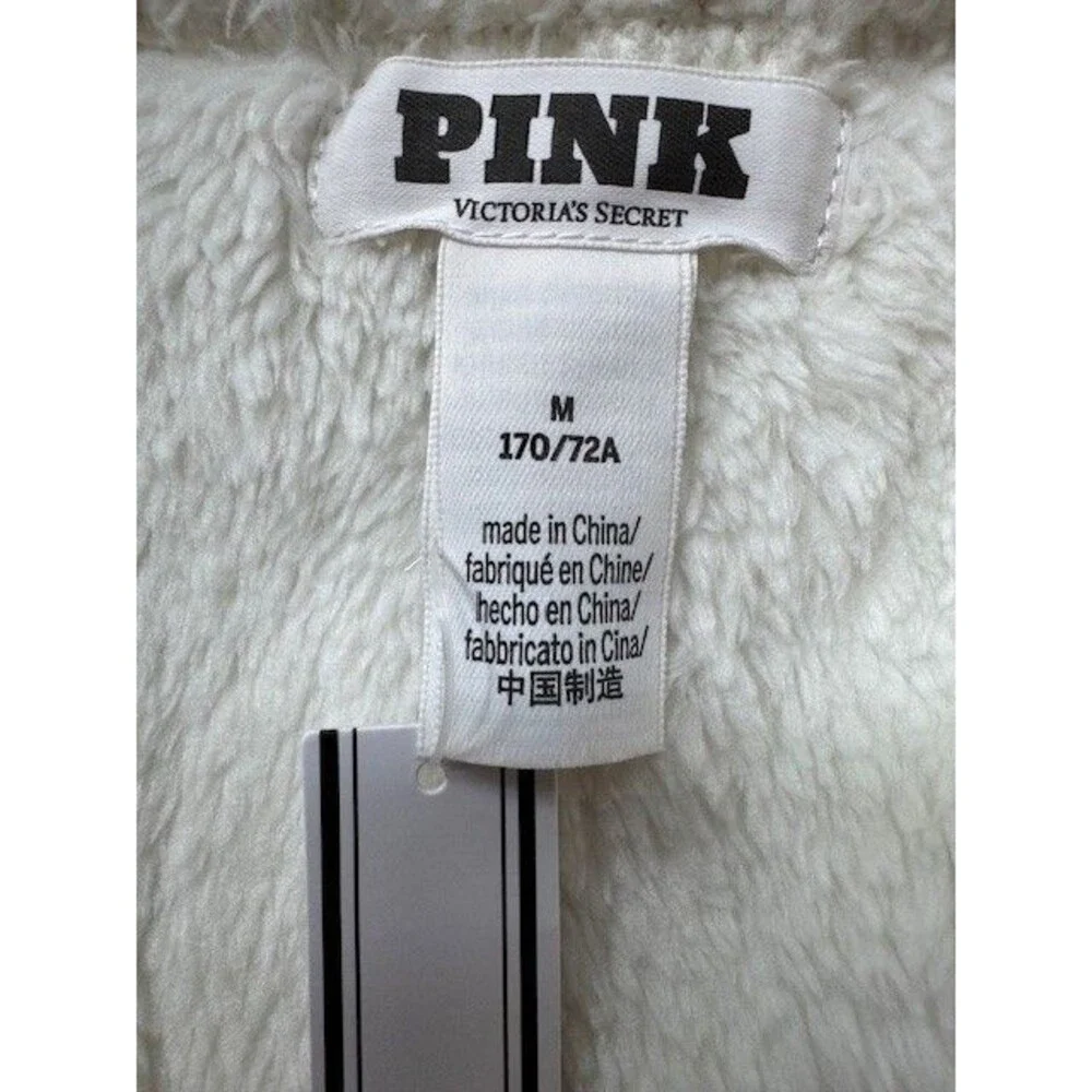 PINK‎ Victorias Secret Co-zzzy Fleece Boxy Fuzzy Pajama Shorts White Creamer MED